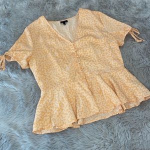 Who What Wear orange peplum top